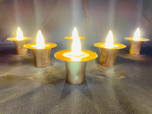 LED Golden Diwali Diya (Set of 12)