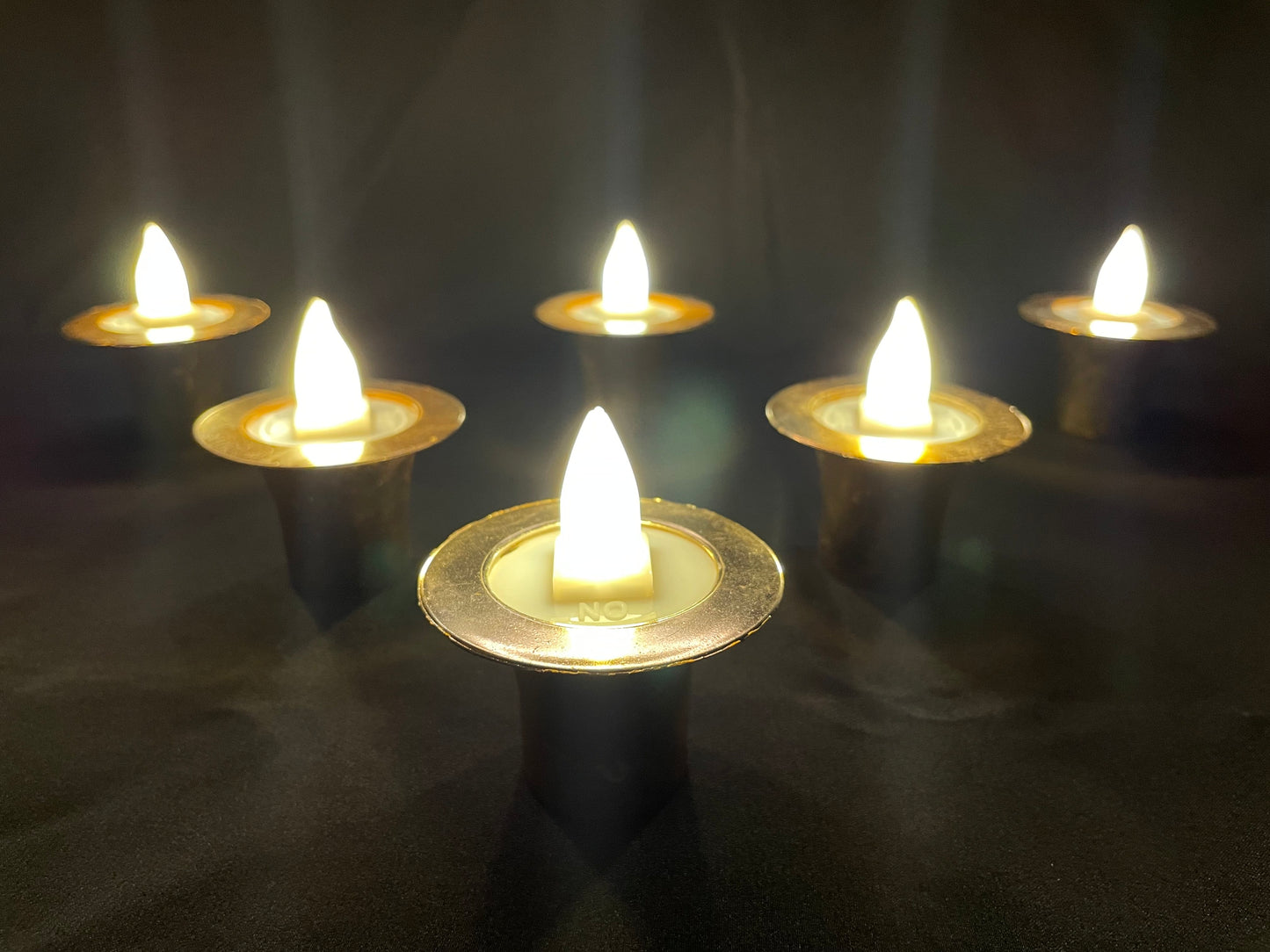 LED Golden Diwali Diya (Set of 12)