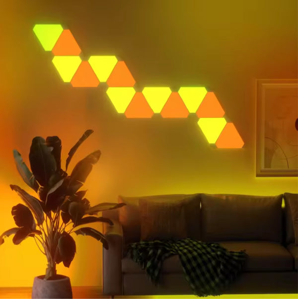 NADS Technologies Modular RGB LED Triangle Wall Lights - Touch Control