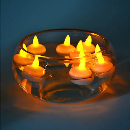 Floating Tealight Water Sensor Battery Operated Waterproof LED Flame less Flickering Lights Candles