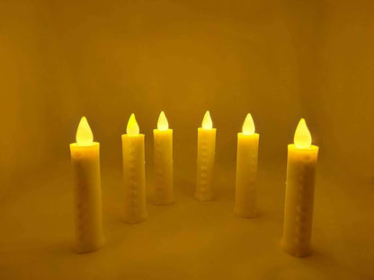 Led E-Candles for Eco Friendly Christmas Decorations (Pack of 12)